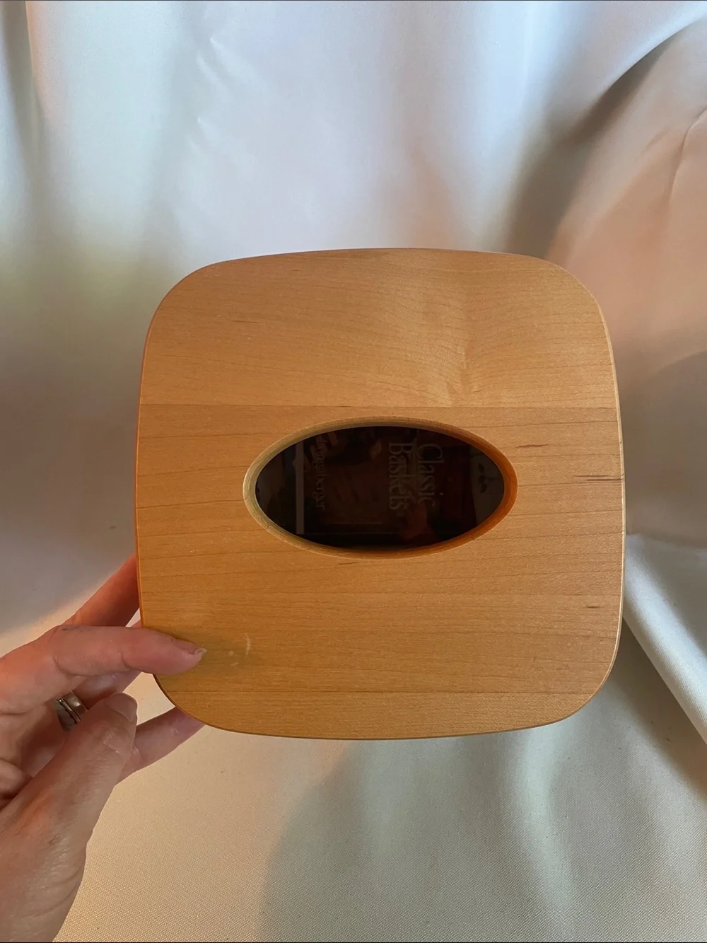 Longaberger, tall tissue basket